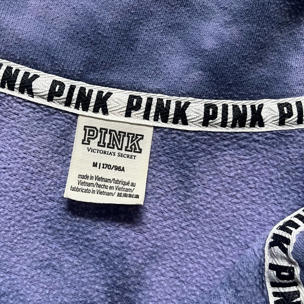 victoria’s secret ‘PINK’ quarter zip crewneck tie dye sweater - Picture 2 of 4